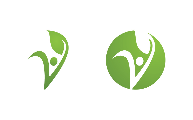 Healthy life Human fit sport logo sign illustration v.339 Logo Template