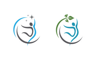 Healthy life Human fit sport logo sign illustration v.342