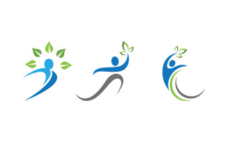 Healthy life Human fit sport logo sign illustration v.346