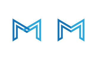 M Letter Business Concept design icon LogoTemplate v1.1