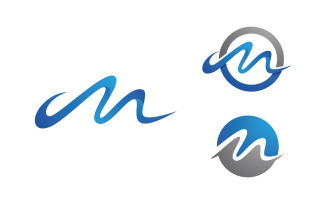 M Letter Business Concept design icon LogoTemplate v1.3