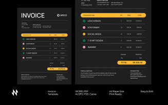 Black Modern Invoice Template