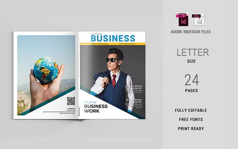 Business Magazine Template 23 - Indesign
