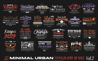 Minimal Urban Typography T-shirt Designs Bundle Vol. 2