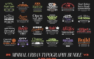 Minimal Urban Typography T-shirt Designs Bundle Vol. 3