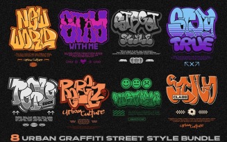 Urban Graffiti Street Style T-shirt Designs Bundle