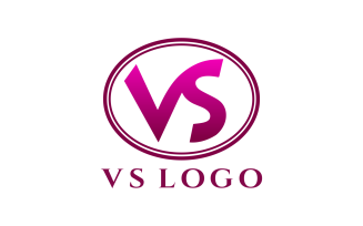 VS Letter Initials Logo Design Template