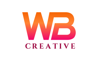 WB Letter Unique Design Logo Template