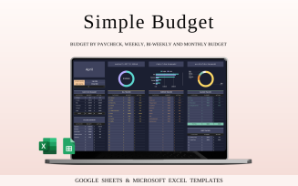 Budget Planner | Monthly Finance Tracker, Excel and Google Sheets