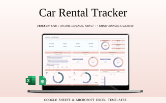 Car Rental Management and Booking Tracker, Excel and Google Sheets Template
