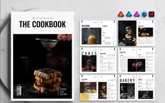 Cookbook Template Design Layout for MS Word, InDesign and Affinity Suites