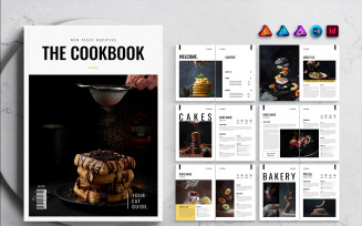 Cookbook Template Design Layout