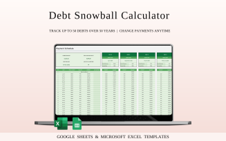 Debt Snowball Calculator Template for Excel and Google Sheets