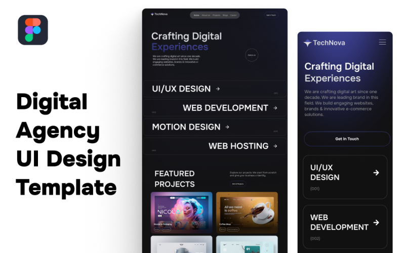 Digital Agency Page Figma UI Element