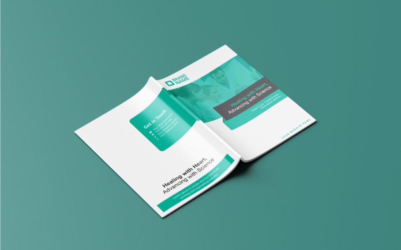 Healthcare Bifold Modern Brochure Template Corporate Identity