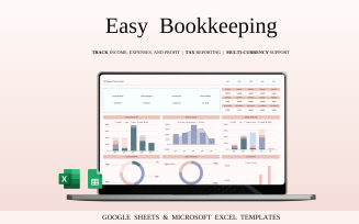 Small Business Bookkeeping Spreadsheet Template for Excel and Google Sheets