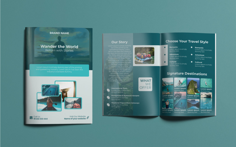 Travel Agency Modern Brochure Design Corporate Identity