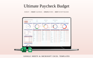 Ultimate Paycheck Budget Spreadsheet Template Excel and Google Sheets
