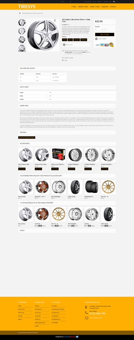 Kit Graphique #52940 &amp; Roues Prestashop Template - Prestashop Products Page Screenshot
