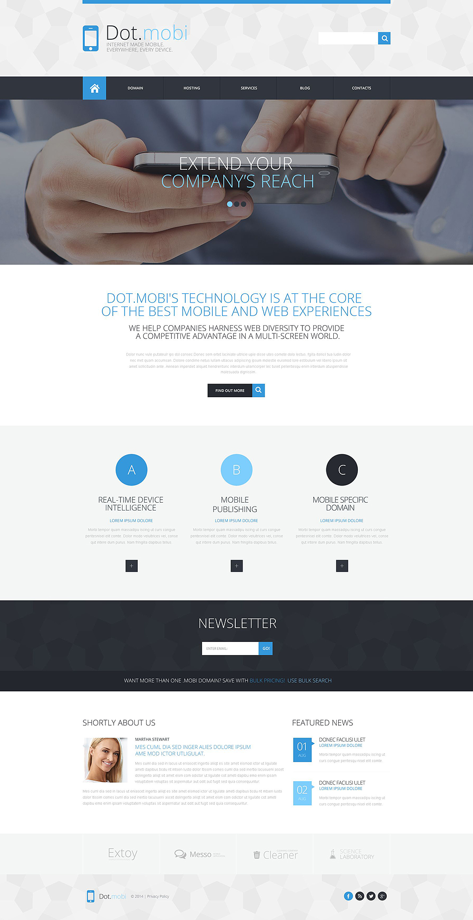 Communications Responsive Website Template New Screenshots BIG