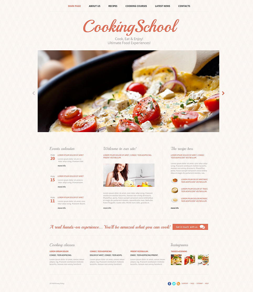 Culinary Skills Website Template New Screenshots BIG