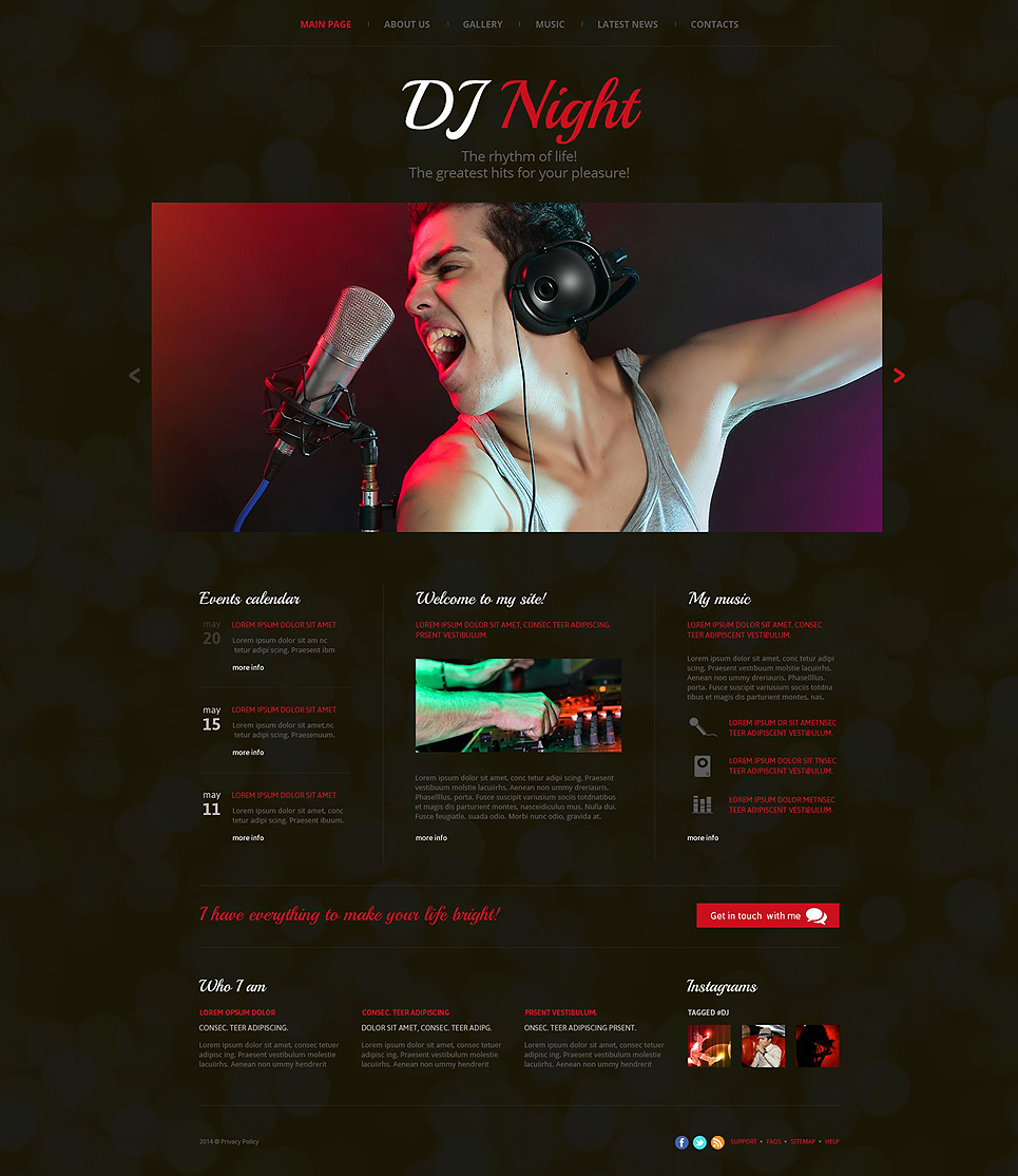 DJ Superstar Website Template New Screenshots BIG