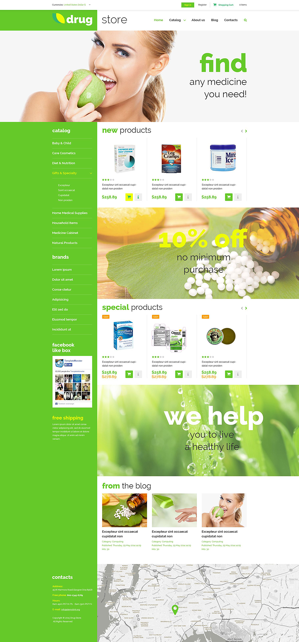 Drugstore VirtueMart Template New Screenshots BIG