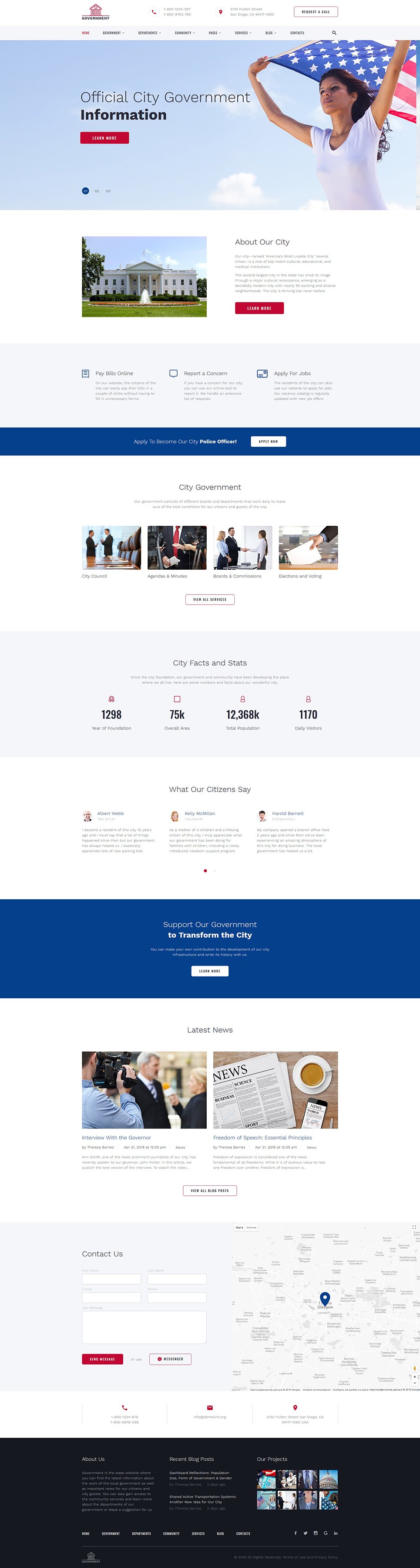 Government Responsive Website Template New Screenshots BIG