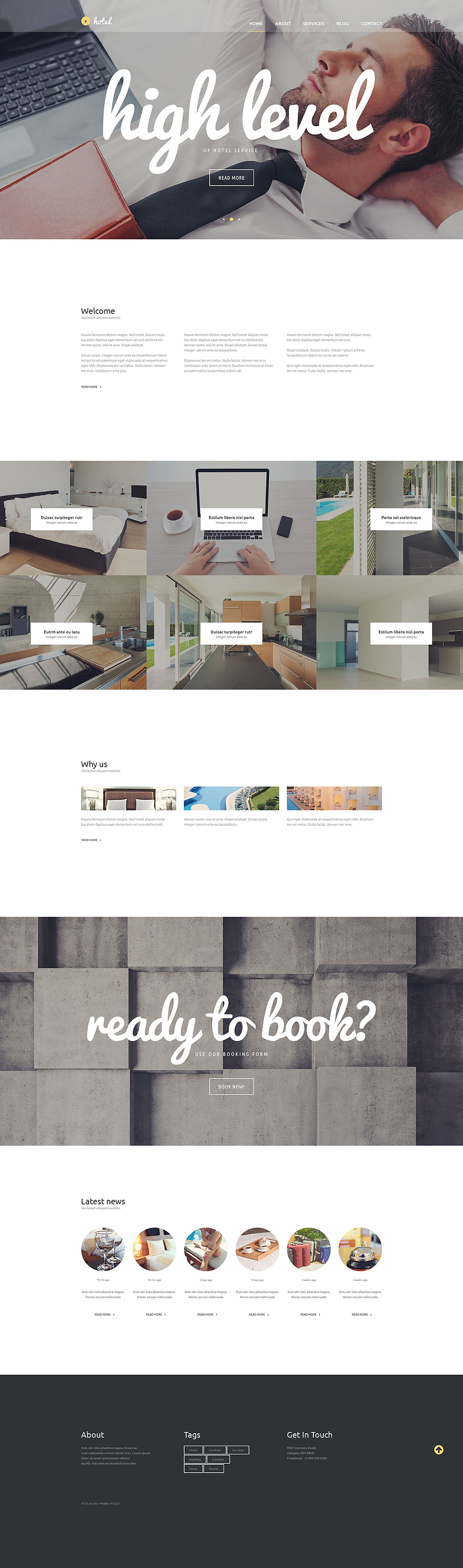 Hotel Business WordPress Theme New Screenshots BIG
