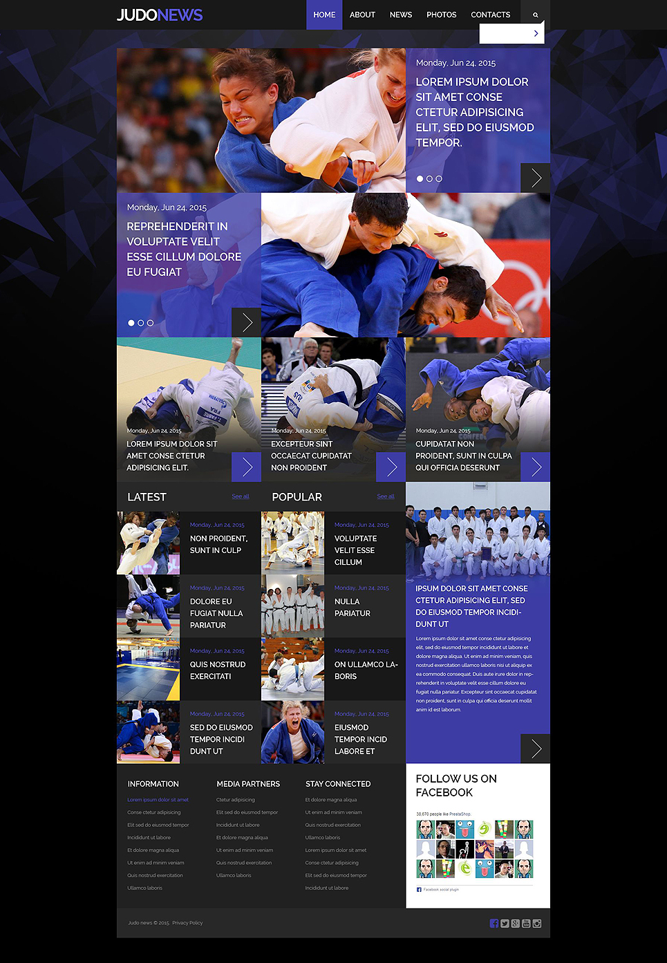 Judo Club Website Template New Screenshots BIG