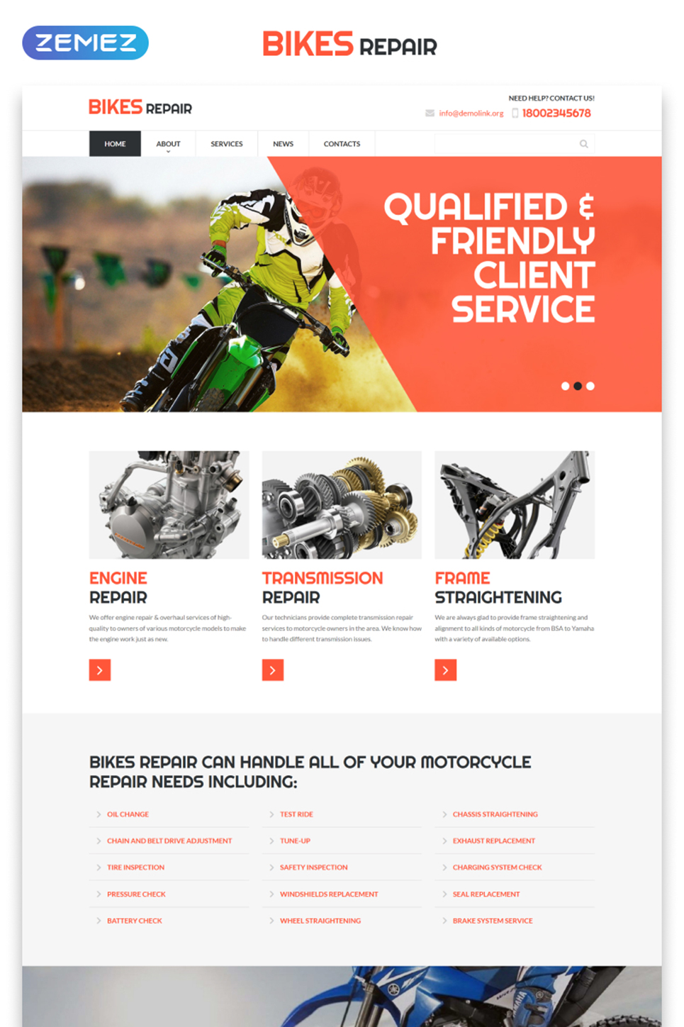 Motorcycles Website Template 52978