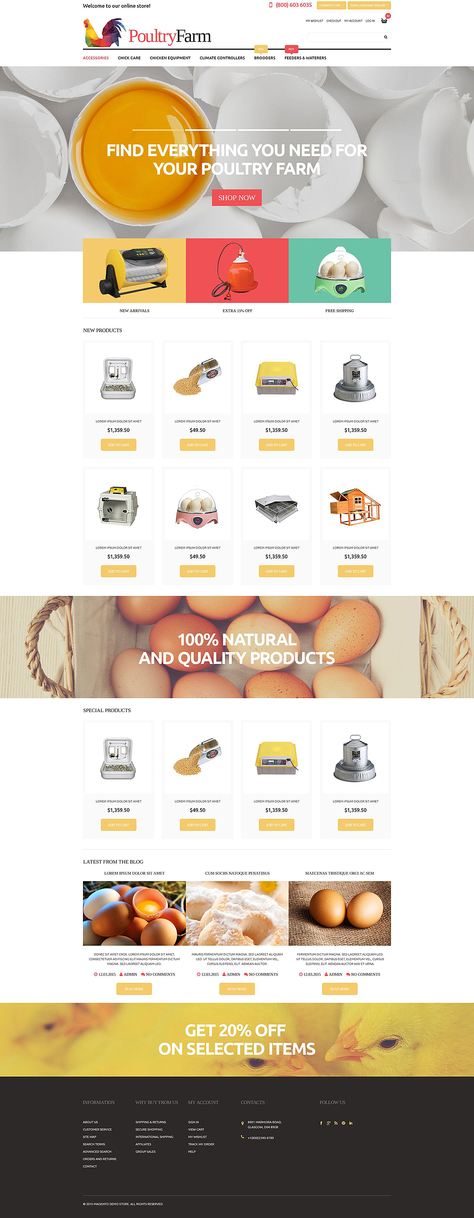 Poultry Farm Supplies Store Magento Theme New Screenshots BIG