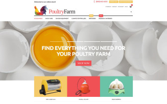 Poultry Farm Supplies Store Magento Theme