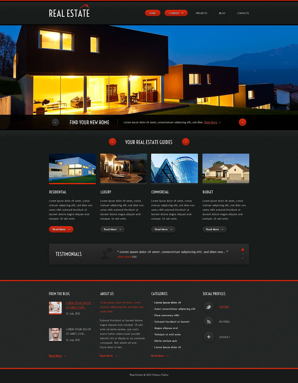 Real Estate Agency Responsive Website Template New Screenshots BIG
