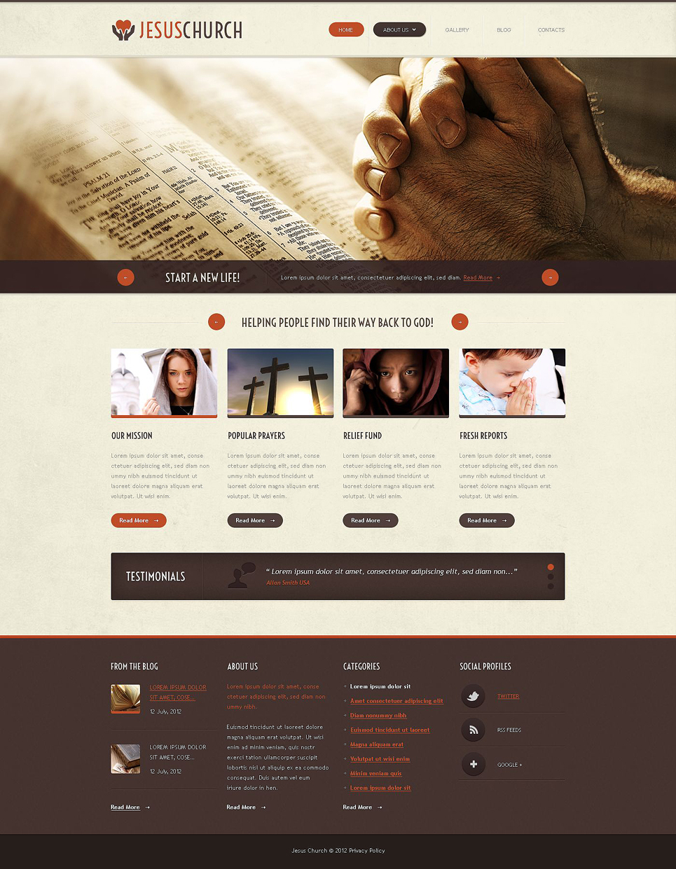 Religious Responsive Website Template New Screenshots BIG