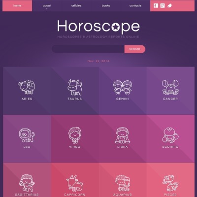 Astrology Responsive Web Sitesi Şablonu