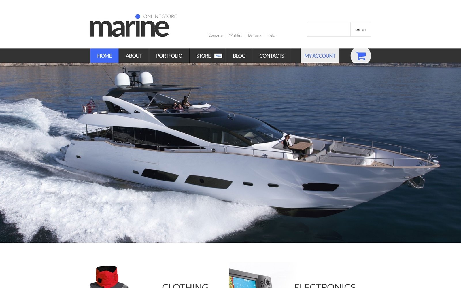 Tema WooCommerce "Marine Shop" #52918