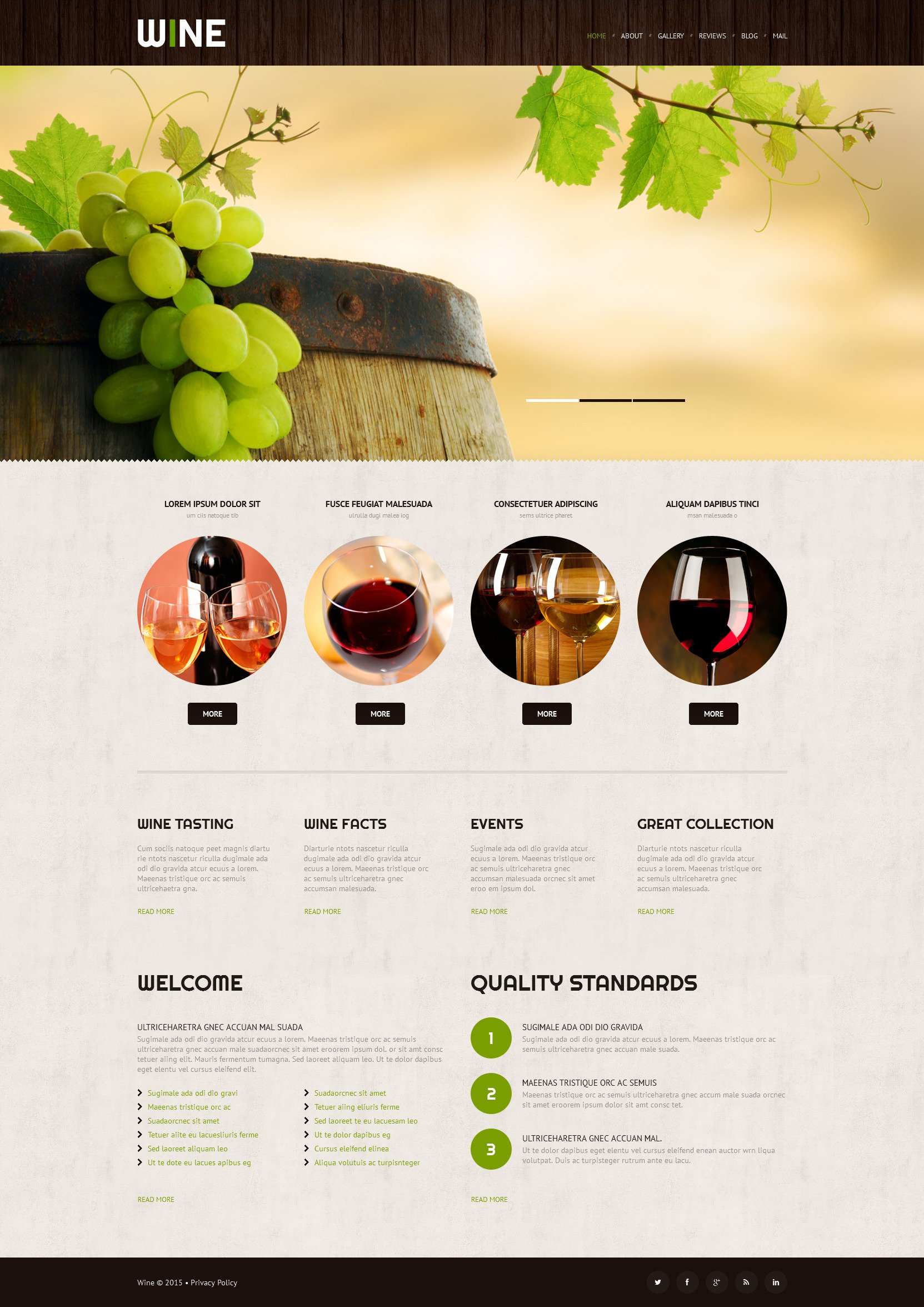 Winery Responsive WordPress Theme - screenshot