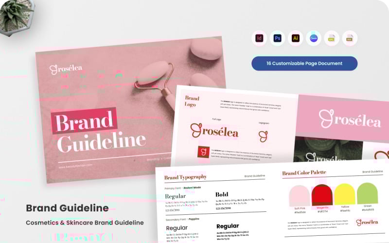 Beauty Branding Identity Guideline Magazine Template