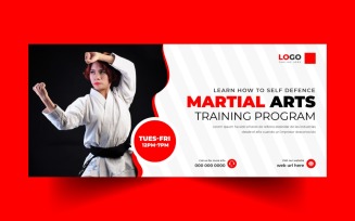 Martial Arts Training Center Social Media Cover Banner