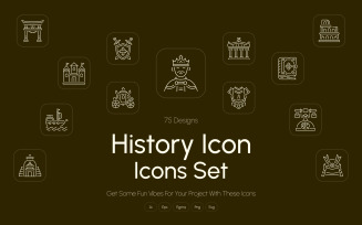 Modern History Icon Art Set