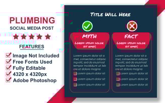 Modern Myth vs Fact Post Templates in PSD for Professional Social Media Education and Branding