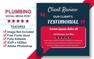 Modern Testimonial Social Media Templates in PSD for Customer Feedback and Trust Building