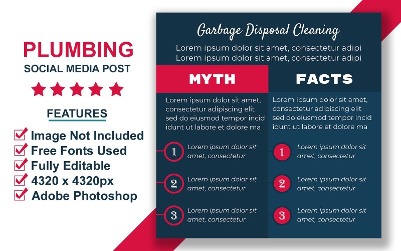 Myth vs Fact Social Media Post PSD Templates