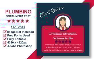 Professional Testimonial Social Media Post PSD Templates for Client Reviews and Feedback Promotion