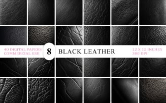 Elegant Leather Texture Bundle | High-Res Black Leather Textures | Seamless Black Leather Background