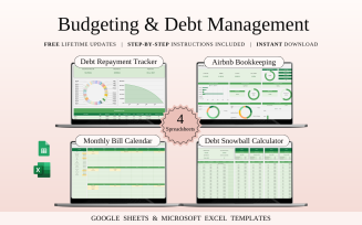 Budgeting and Debt Management | Spreadsheet Templates Excel and Google Sheets