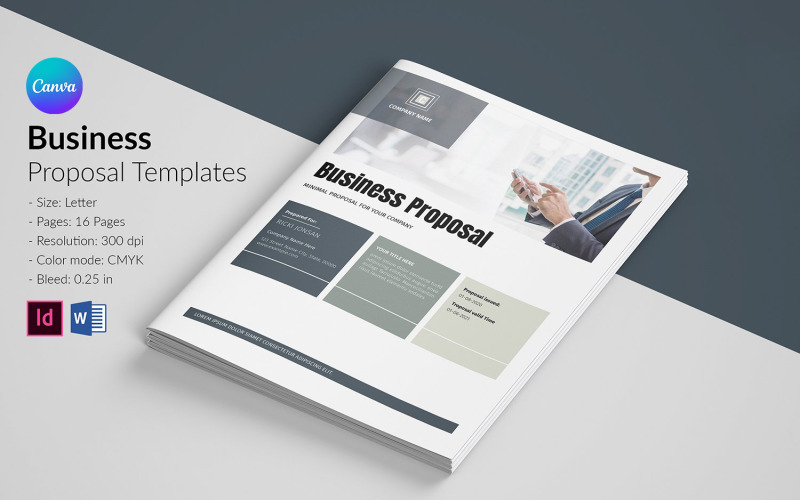 Business Proposal Template, Professional Proposal Design Corporate Identity