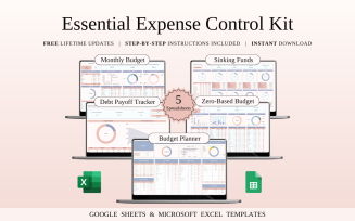 Essential Expense Control Kit | Spreadsheet Templates Excel and Google Sheets