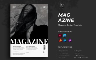 Minimal Magazine Design Template for MS Word, InDesign and Affinity Suites